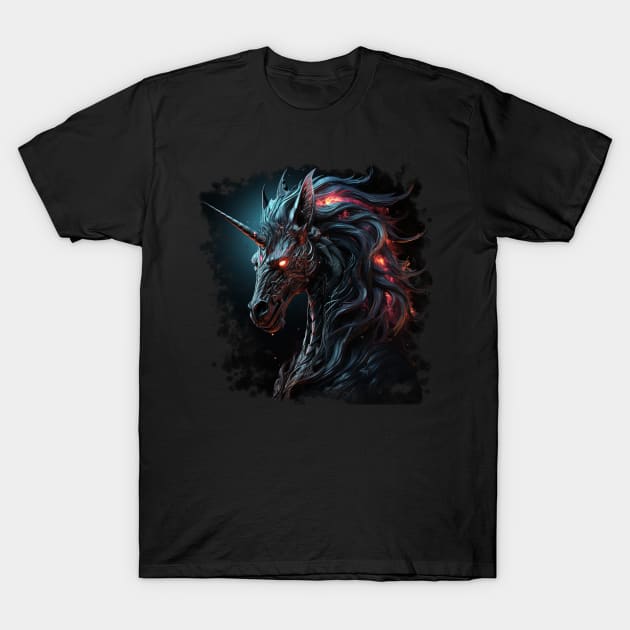 Dark Unicorn T-Shirt by BloodRubyz